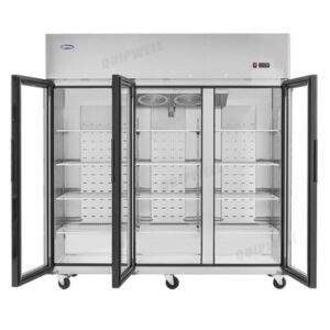 Quipwell TGC16B 3-Door Upright Display Freezer 1450L (Black) - Image 3