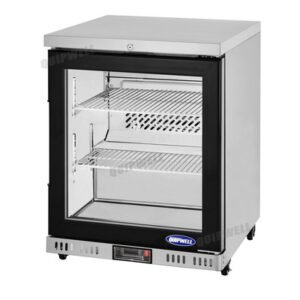 Quipwell MA24G 1-Door Glass Under Bench Fridge 605x635x825mm