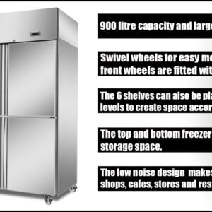 Quipwell TBSA10 4-Split Door Upright Storage Fridge 900L - Image 7