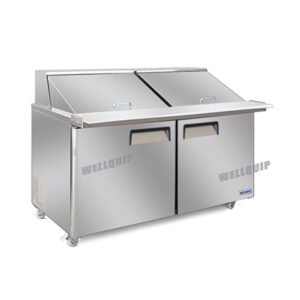 Quipwell MSA52 2-Door Salad Prep Fridge 526L