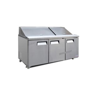 Quipwell MSA64 3-Door Salad Prep Fridge 640L