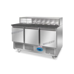 Quipwell S3M 3-Door S/S Salad Prep Fridge 1365mm(W)