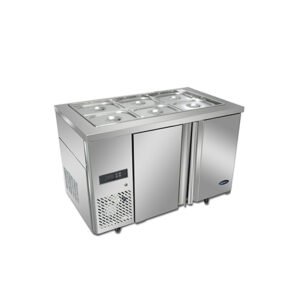 Quipwell SR126 2-Door Salad Fridge 6xGN1/2 Pans 1200mm(W)