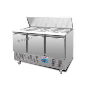 Quipwell S30T 3-Door Salad Prep Fridge 1365mm(W)