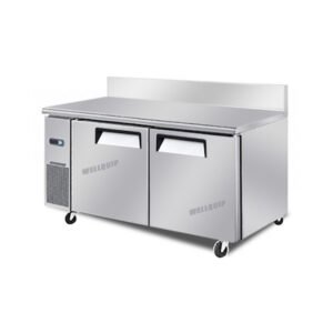 Quipwell WAB1578 2-Door S/S Work Bench Fridge + Splashback