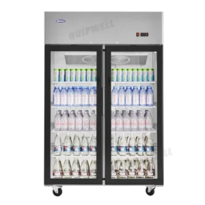 Quipwell TGA10B 2-Door Upright Display Fridge 900L - Image 5