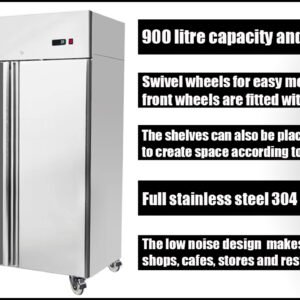 Quipwell TSA10 2-Door Upright Storage Fridge 900L - Image 3