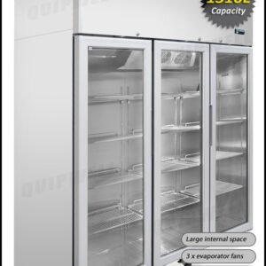 Quipwell TGA15 3-Door Upright Display Fridge 1500L - Image 3