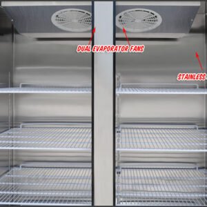 Quipwell TGC13 2-Door Upright Display Freezer 1300L - Image 3